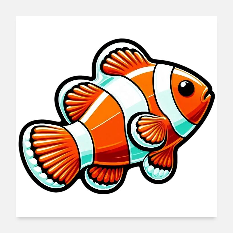 Clownfisch Poster 60x60 cm