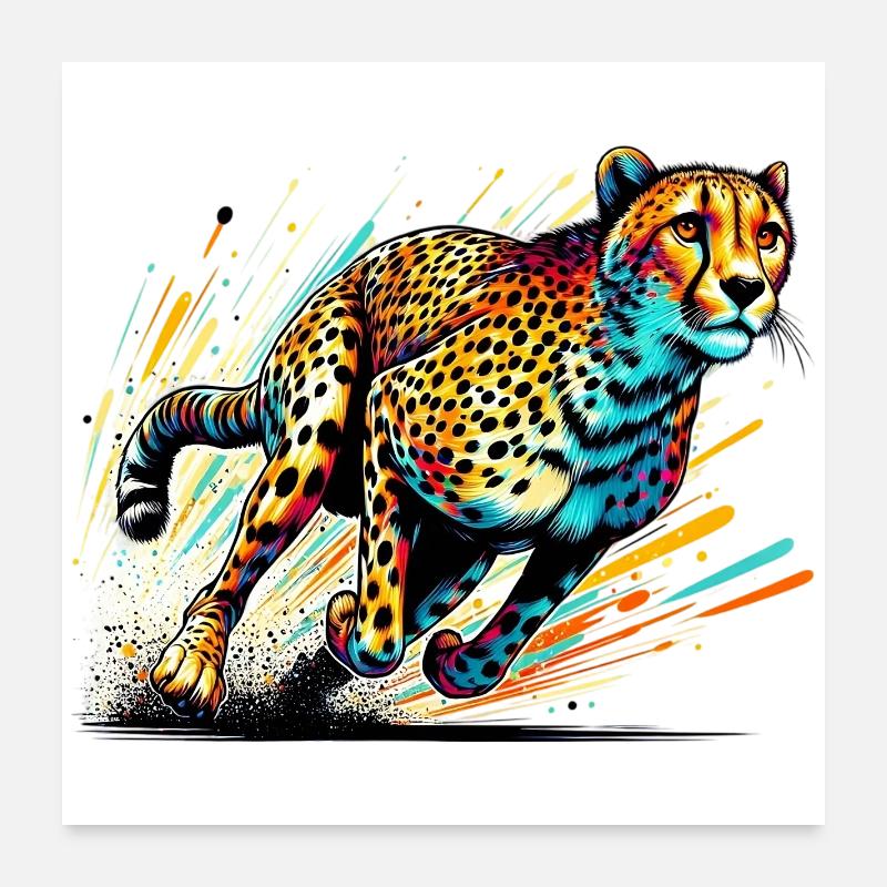 Cheetah Poster 24" x 24" (60x60 cm)