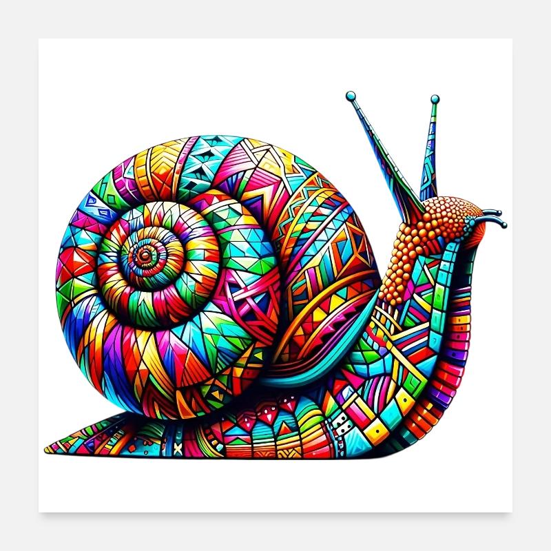 Snail Poster 24" x 24" (60x60 cm)