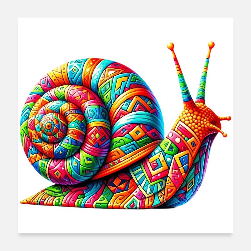 Schnecke Poster 60x60 cm