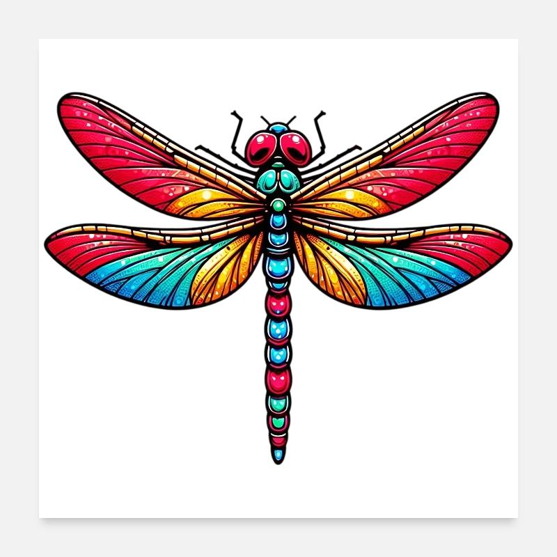 Libelle Poster 60x60 cm