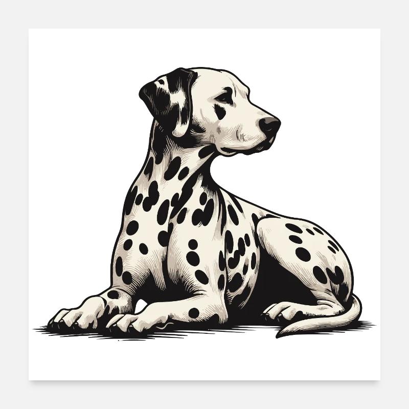 Dalmatiner Poster 60x60 cm
