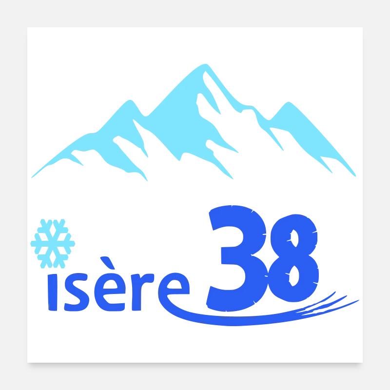 Logo Isère 38  Poster 60 x 60 cm