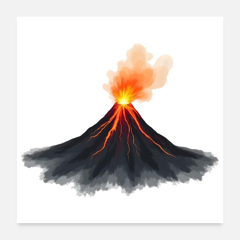 Vulkan Poster 60x60 cm
