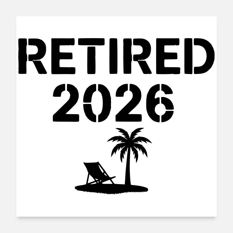 Retraite 2026 Palm Beach Poster 60 x 60 cm