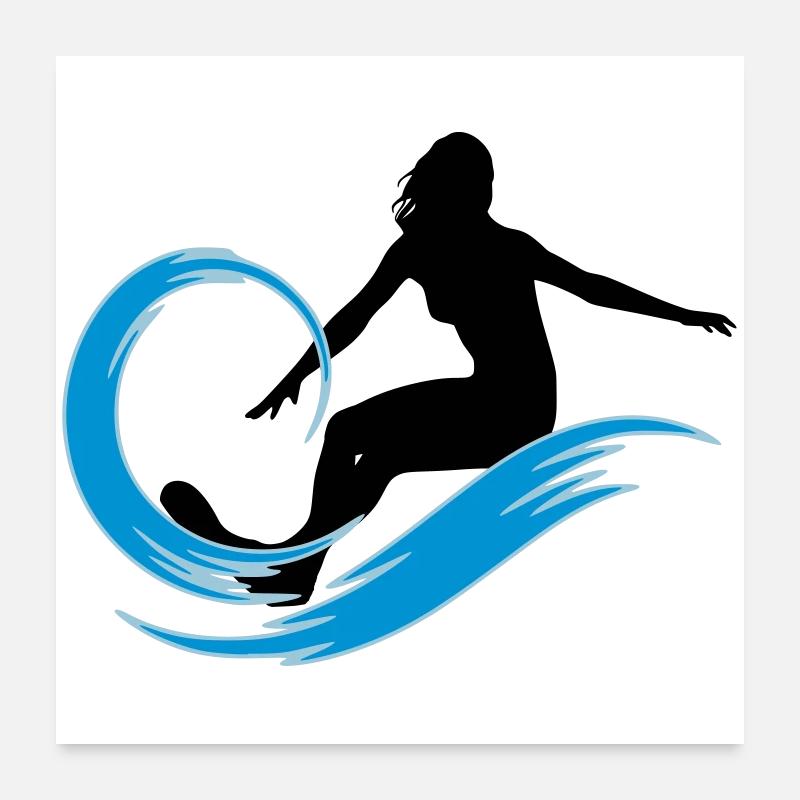 Surfer Poster 60x60 cm