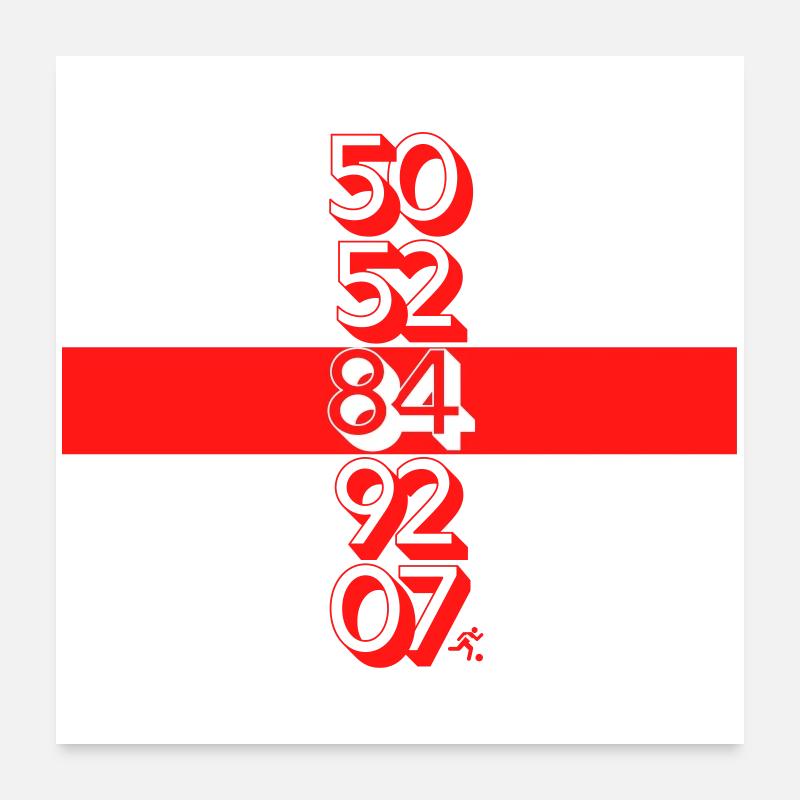 50 52 84 92 07 - Poster 60x60 cm - Weiß