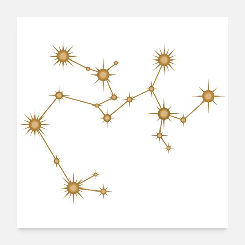 Sternbild Schütze Sternzeichen Sternzeichen Poster 60x60 cm