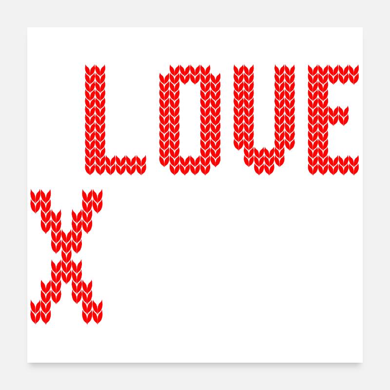 Je l’aime bien les Noëls moches de Noël Poster 60 x 60 cm