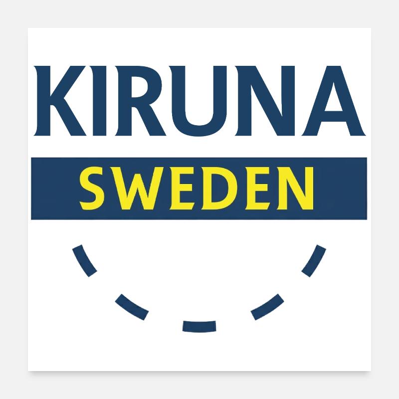 Kiruna Arctic Emblem Poster 24" x 24" (60x60 cm)