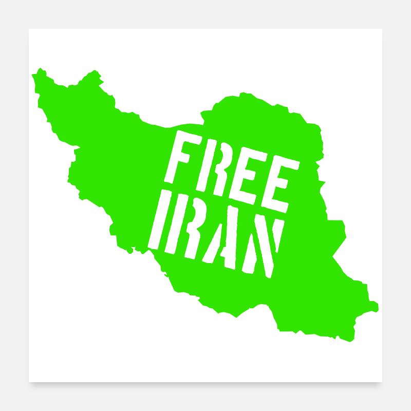 Iran Liberté Iran Libérer l’Iran Poster 60 x 60 cm