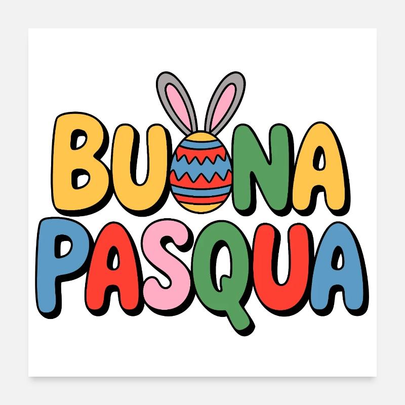 Buna Pasqua Bunny Poster 60 x 60 cm
