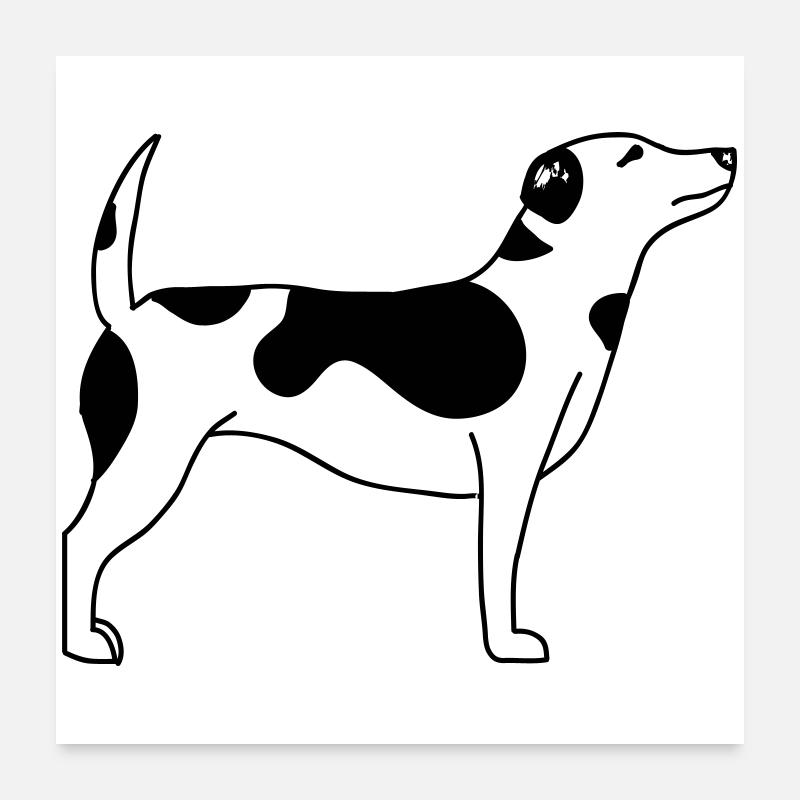 Hund Poster 60x60 cm