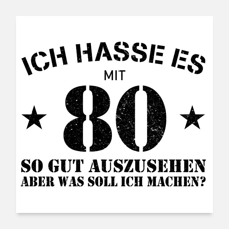80. Geburtstag Poster 60x60 cm