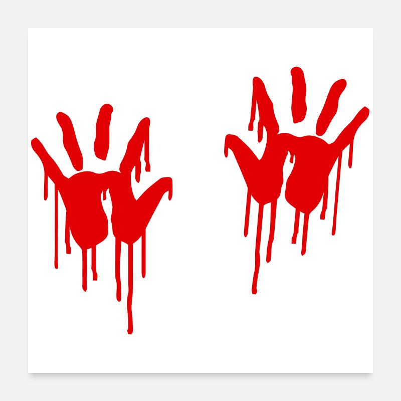 Bloody Hand Poster 24" x 24" (60x60 cm)