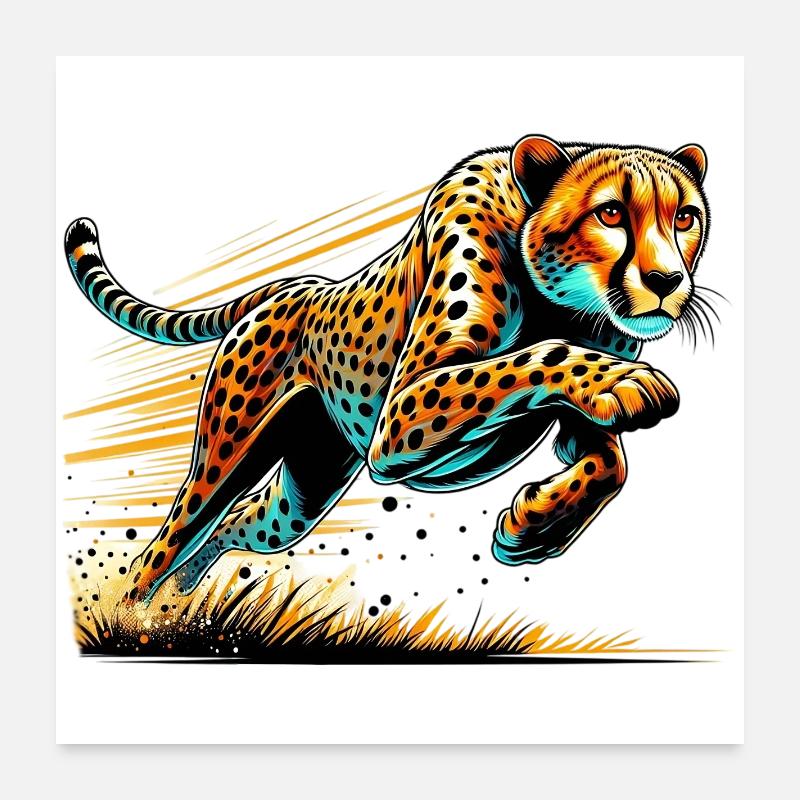 Cheetah Poster 24" x 24" (60x60 cm)