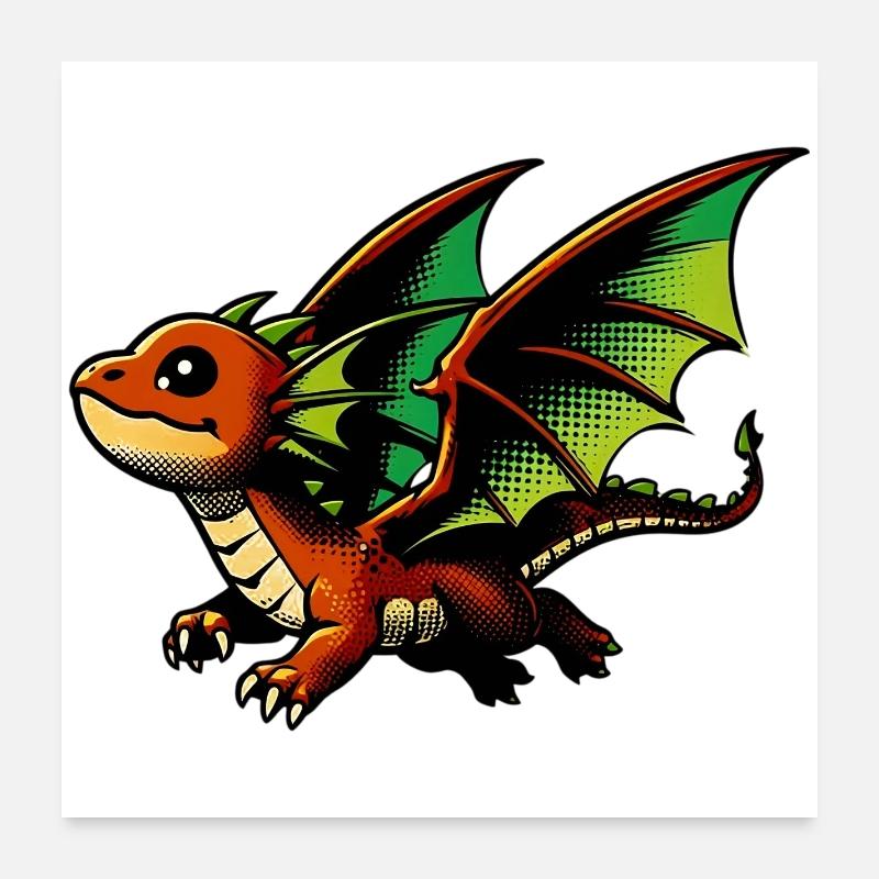 Dragon Poster 60 x 60 cm