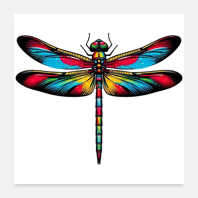 Libellule Poster 60 x 60 cm