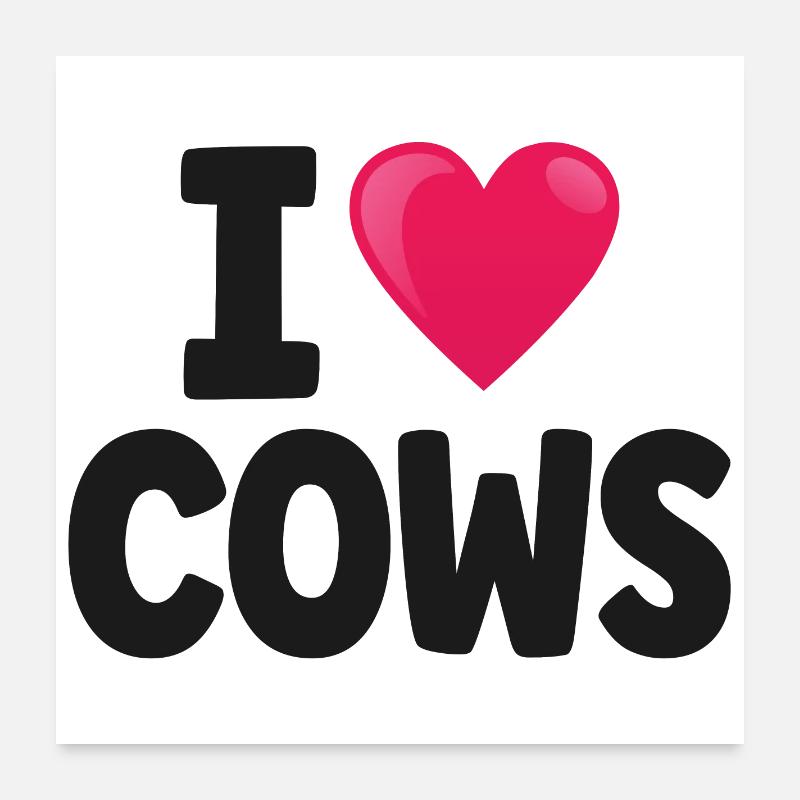 Vache Vaches Poster 60 x 60 cm
