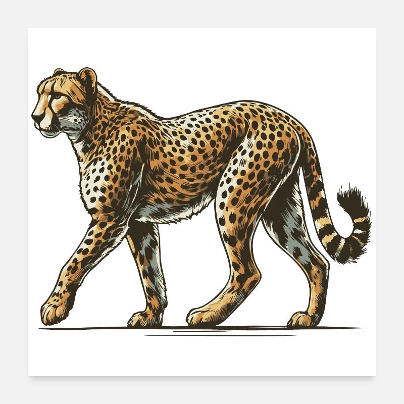 Guépard Poster 60 x 60 cm