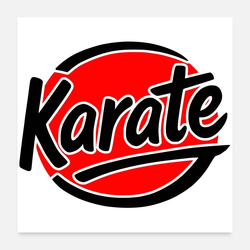 Karate - Poster 60x60 cm - Weiß