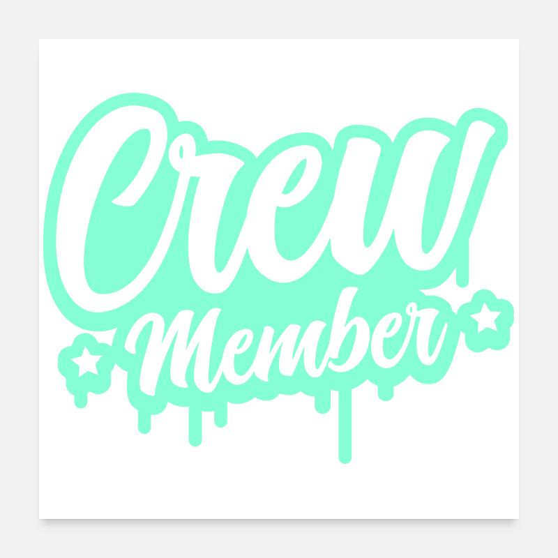 Script Spritz des membres de l’équipage Poster 60 x 60 cm