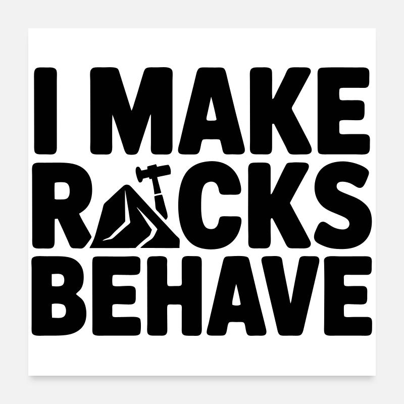 Stonemason funny saying Poster 24" x 24" (60x60 cm)