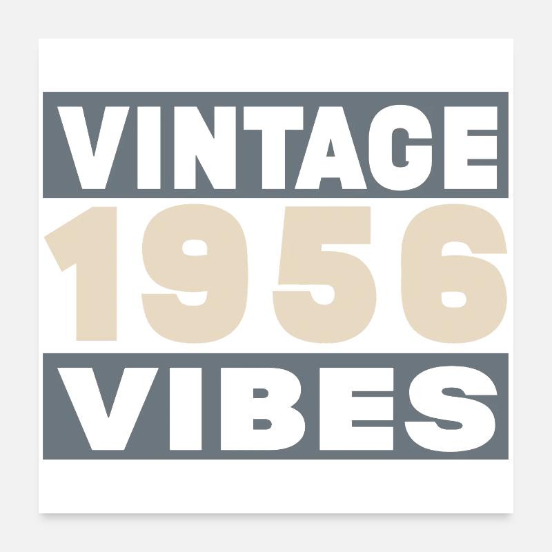 anniversaire 1956 - 70 ans Poster 60 x 60 cm