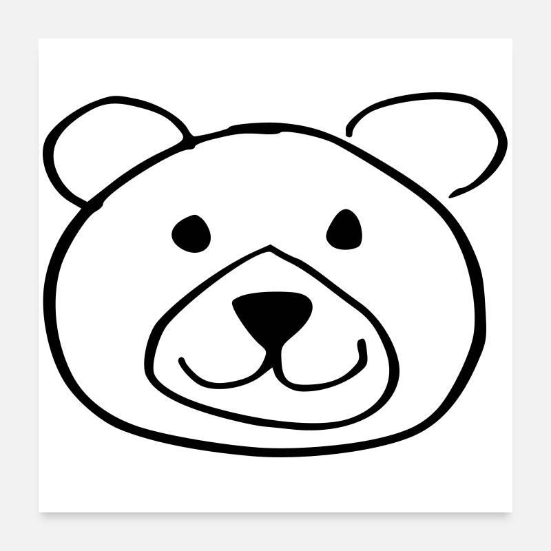sweet bear Poster 24" x 24" (60x60 cm)