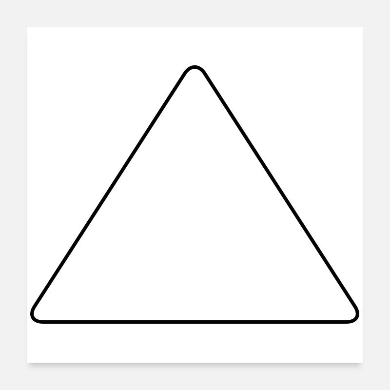 Triangle with rounded corners Poster 24" x 24" (60x60 cm)