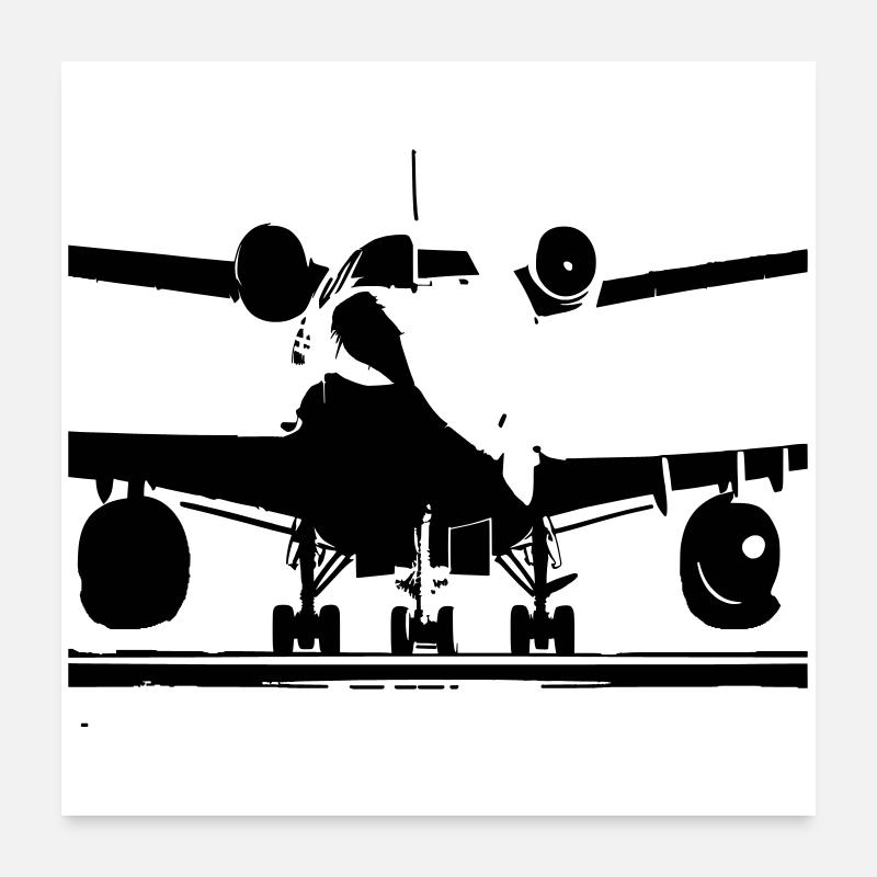 PLANE Poster 24" x 24" (60x60 cm)