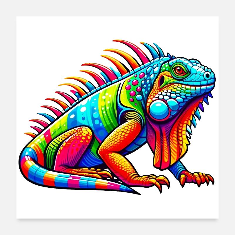 Iguane Poster 60 x 60 cm