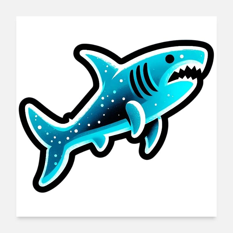 Requin Poster 60 x 60 cm