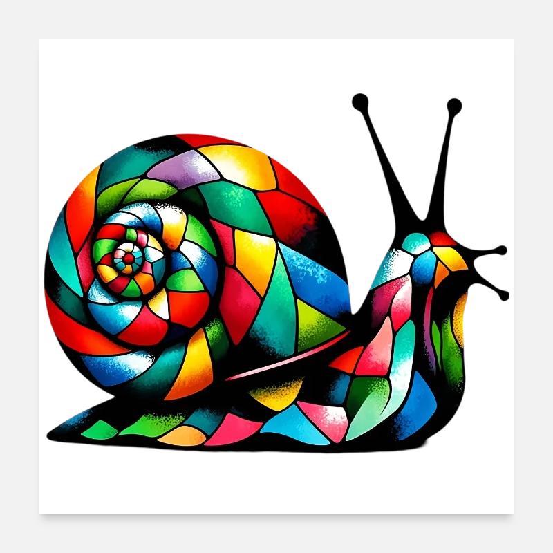 Arlequin Arlequin Escargot Poster 60 x 60 cm