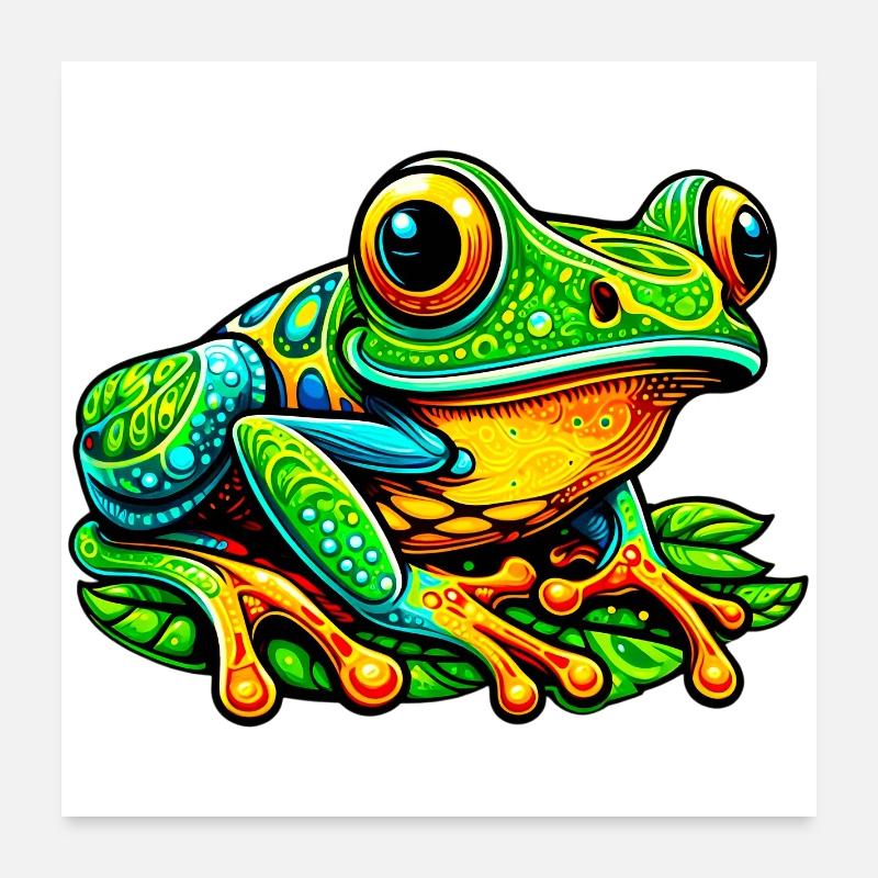 Grenouille Poster 60 x 60 cm