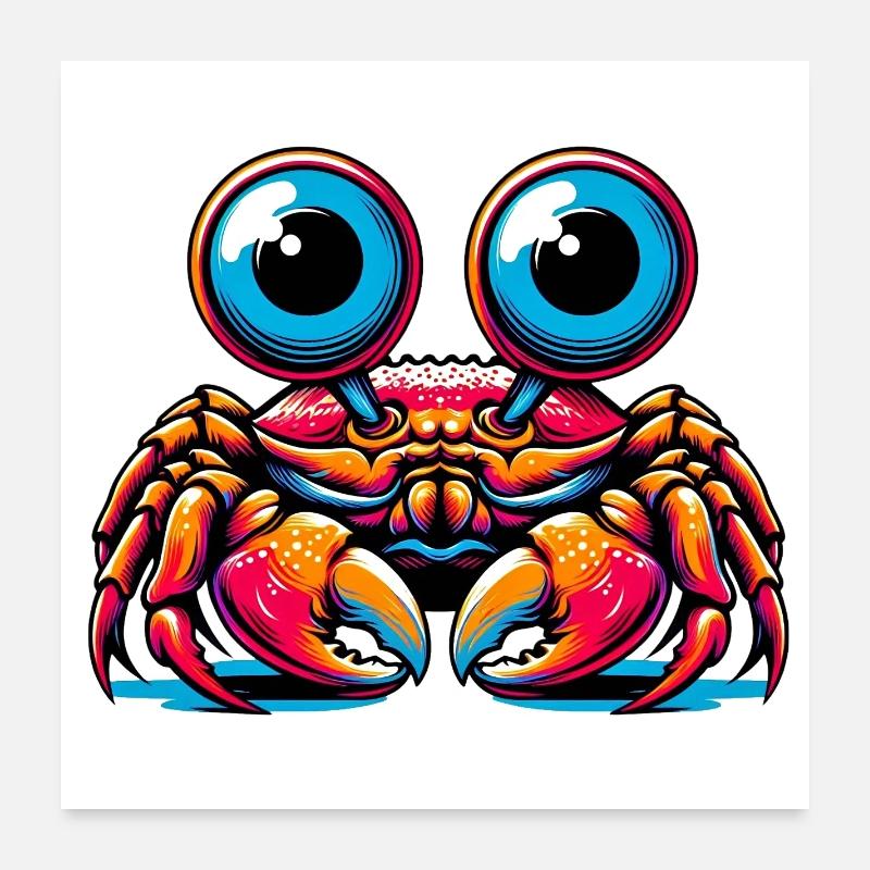 Crab Poster 24" x 24" (60x60 cm)