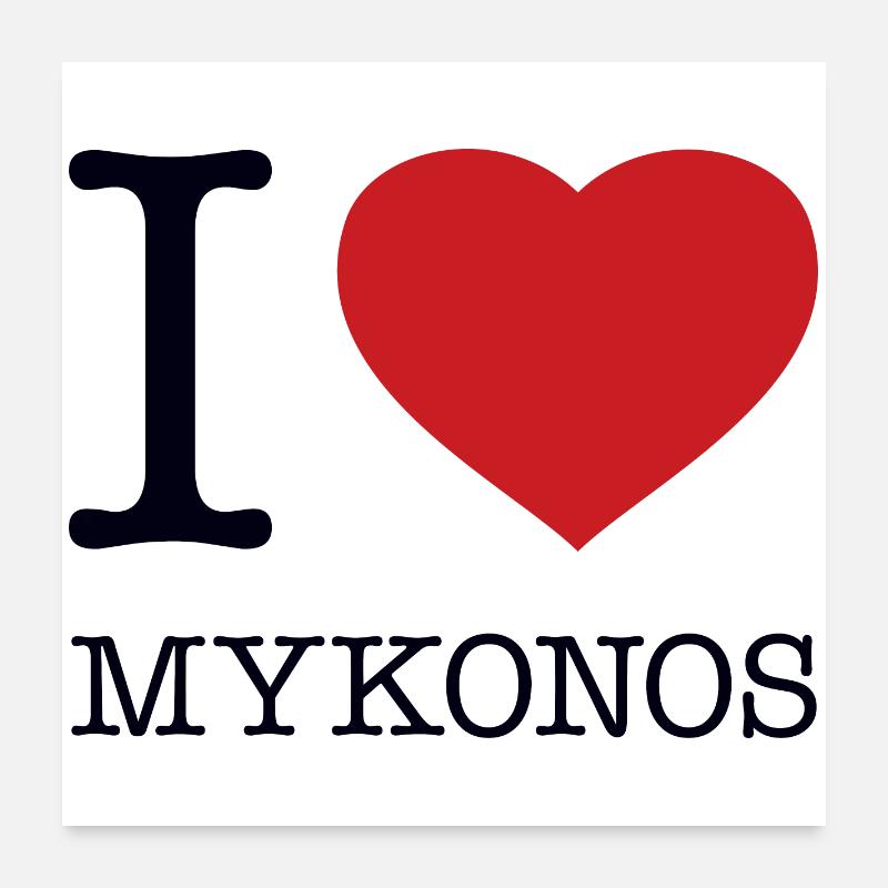 J’ADORE MYKONOS Poster 60 x 60 cm