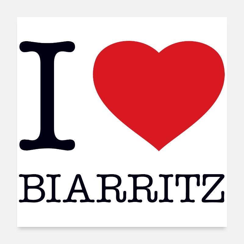 I LOVE BIARRITZ Poster 60x60 cm