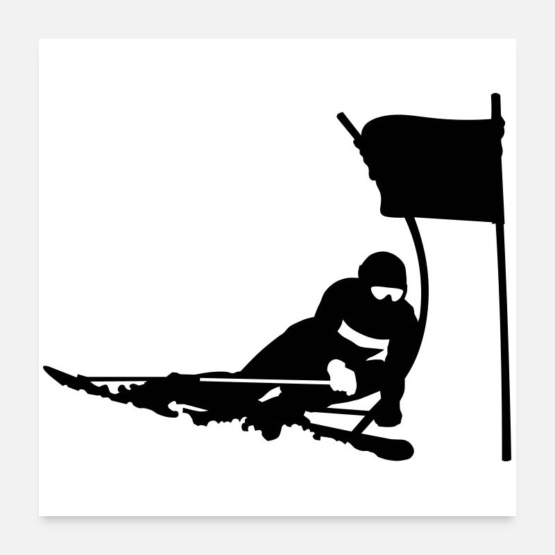 Ski Poster 24" x 24" (60x60 cm)