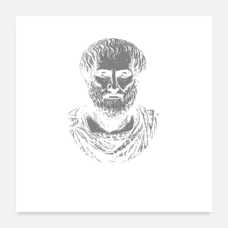 Aristotle Mind and Heart Quote Poster 60 x 60 cm