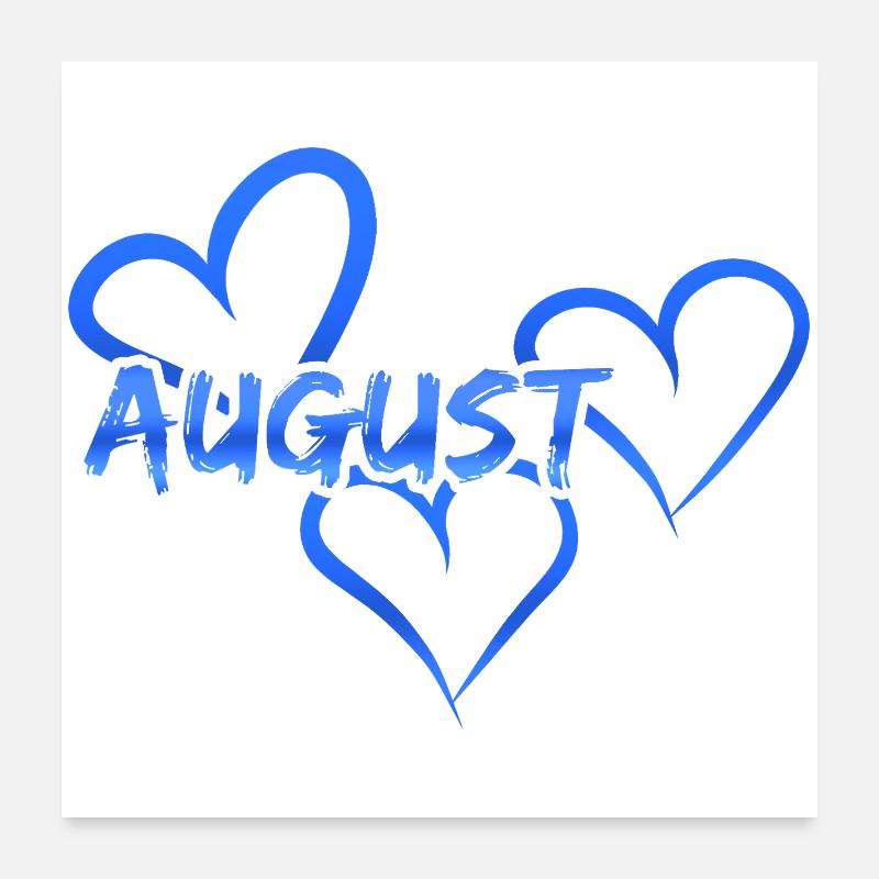 August Poster 60x60 cm