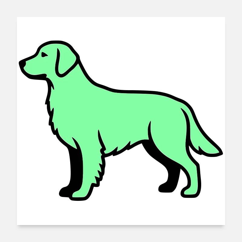 Labrador Retriever Silhouette Poster 60 x 60 cm
