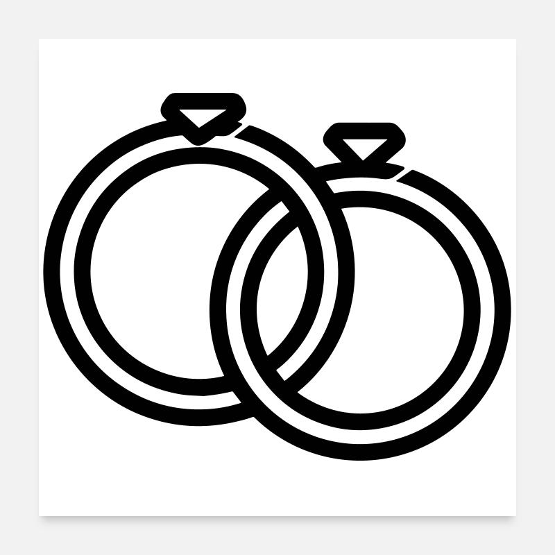 alliances mariage Poster 60 x 60 cm