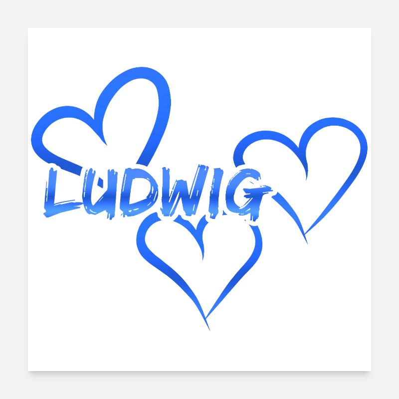Prénom Ludwig Poster 60 x 60 cm