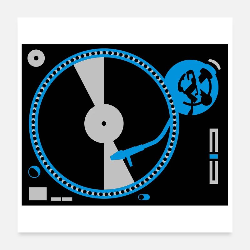 turntables Poster 60 x 60 cm