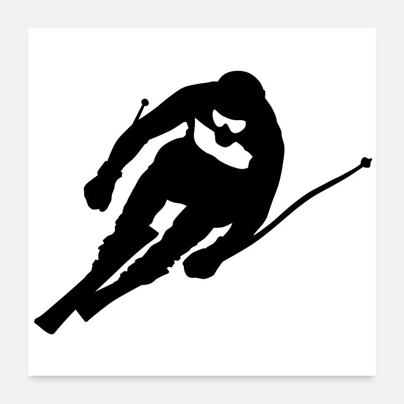 Ski Poster 60x60 cm