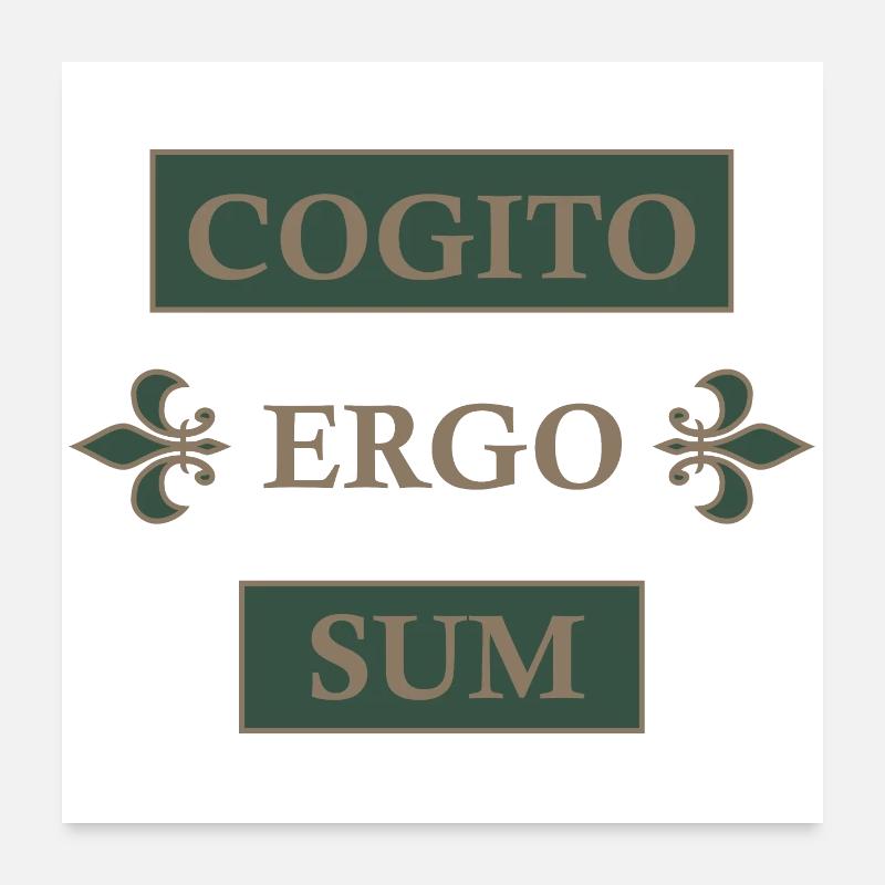 Cogito ergo sum Poster 60 x 60 cm
