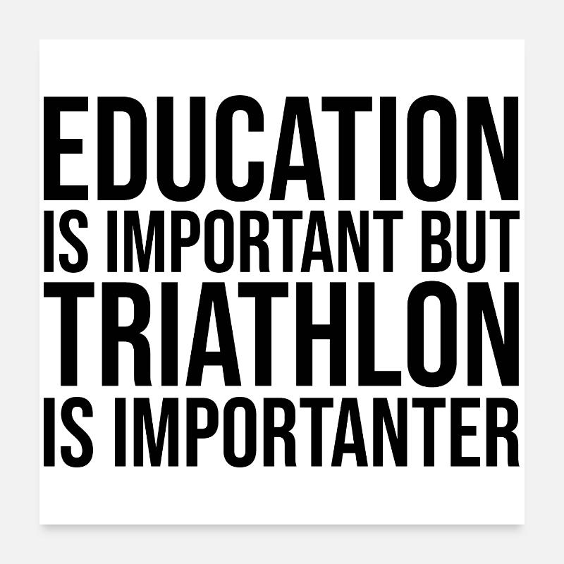Triathlon - Poster 60x60 cm - Weiß