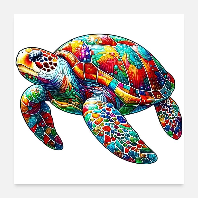 Tortue Poster 60 x 60 cm
