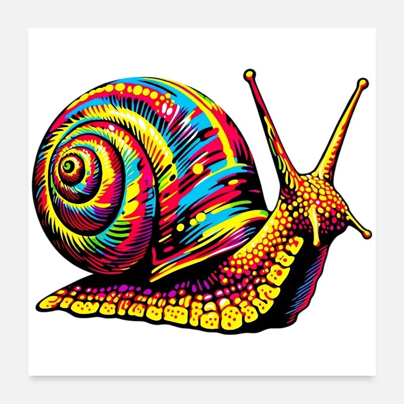 Snail Poster 24" x 24" (60x60 cm)